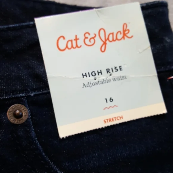 Cat and Jack girls navy blue skinny jeans - Picture 3 of 7